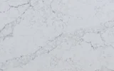 Calacatta Carrara Fine Veined Engineered Quartz Texture Sample Slab