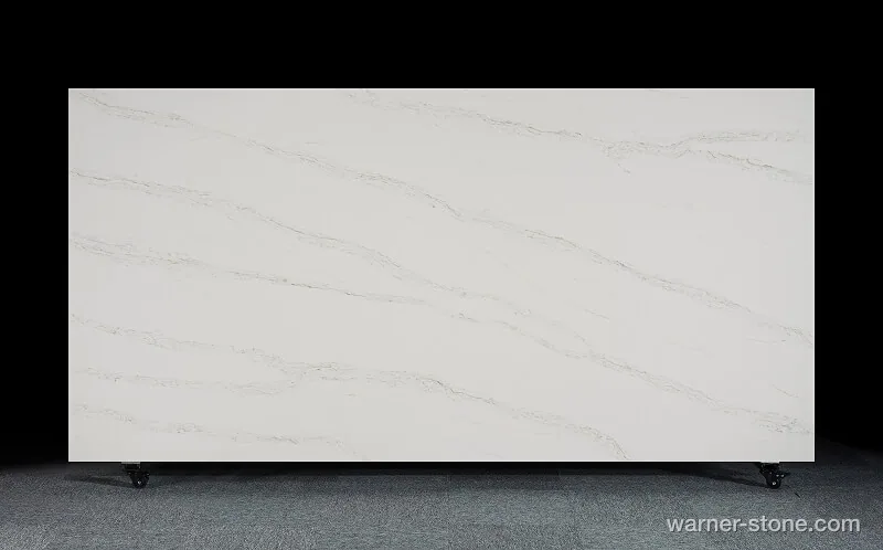 Warner Designer Series A-9009 Winter Valley Warm Grey Quartz Slab