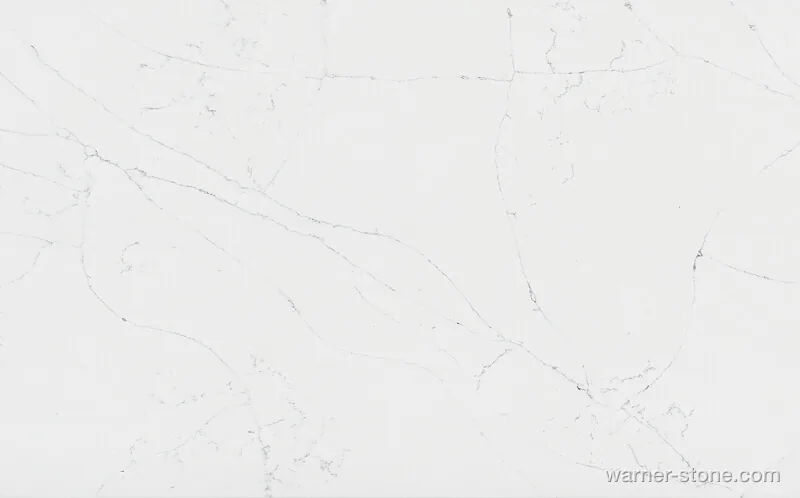Warner Stone HN-704 Ocean Wave White Calacatta Quartz Slab