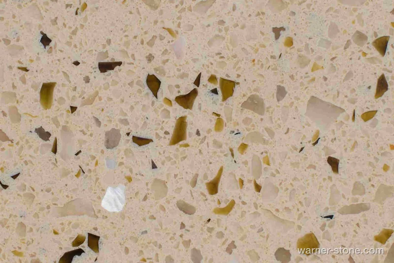 Kairui Jimei KR-D15A05 Ocean to Land Aggregates Quartz Slab