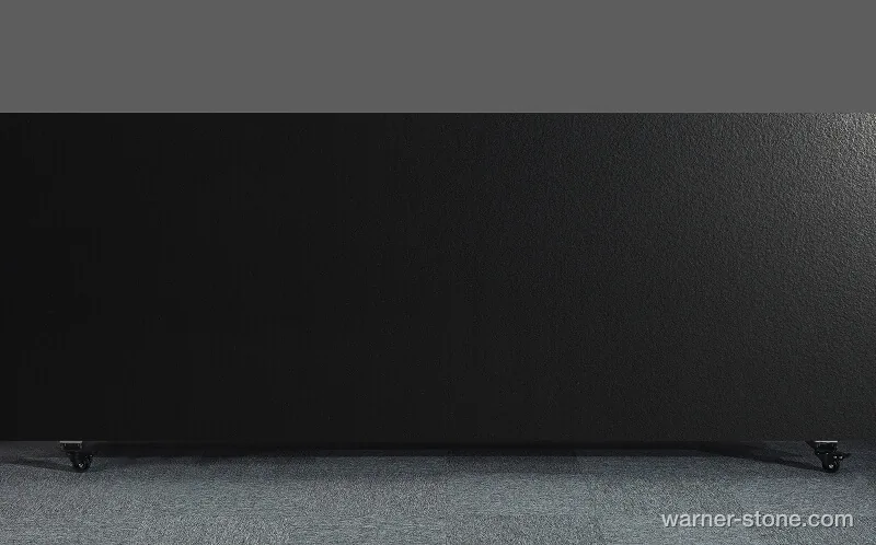 Warner Stone S3105 Romantic Crystal Deep High-Gloss Black Quartz Slab
